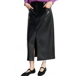 NEW SUNCOO women's frida skirt in noir